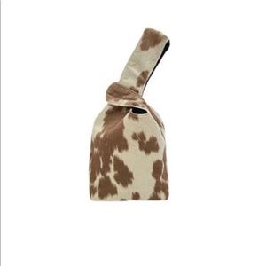 CARLTON YAITO Tan cow suede knot bag. Brand new, never worn.